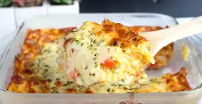 Torta de tapioca com vegetais bem cremosa e fácil de fazer