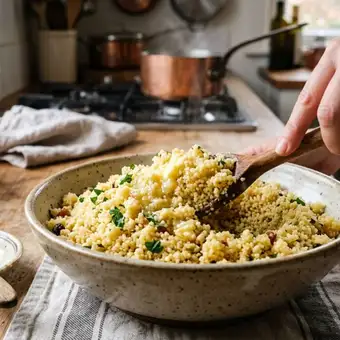 Featured mobile: Os chefs marroquinos concordam: “Para que o cuscuz fique perfeito, é preciso adicionar manteiga derretida antes da água.”