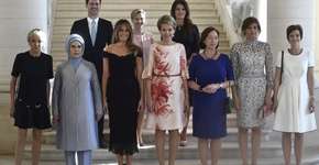 Marido de primeiro-ministro é incluído em foto de primeiras-damas