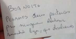 Homem acha carro aberto e bilhete: ‘pra ninguém roubar’