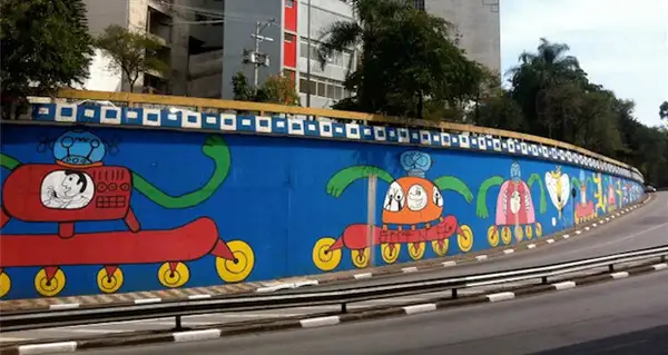 AV. PAULISTA | Aproveitar a Paulista fechada, a ciclovia e todo esse calor para dar umas bandas pela Avenida Paulista também pode ser uma boa pedida. Quem passa pelo local de carro perde a chance de ver a riqueza dos inúmeros trabalhos com atenção. (Foto: reprodução/ Pinterest)