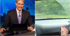 William Bonner dá bronca em espectadora que filmou acidente