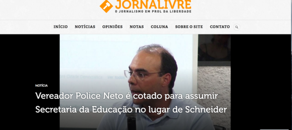 Algumas das notícias falsas disseminadas pelo JornaLivre