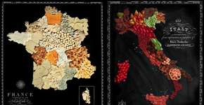 Artista cria mapa com comidas típicas de cada país