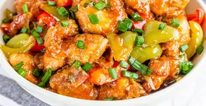 Frango xadrez rápido e delicioso!