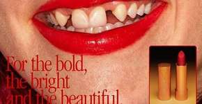 Dentes de modelo de campanha de batom causam polêmica