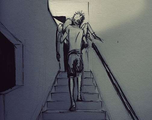 Artista faz ilustrações do dia a dia ao lado de sua esposa