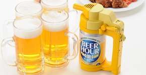 Empresa japonesa desenvolve suporte que transforma cerveja enlatada em chopp