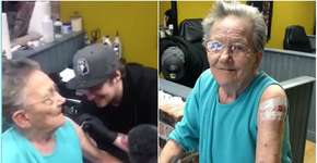 Vovó de 79 anos escapa de asilo para fazer primeira tatuagem