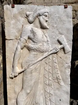 Esculturas de antes de Cristo restaurandas nas ruínas de Herculano