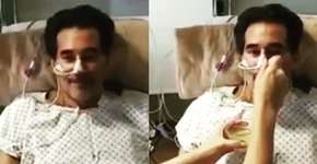 Luciano Szafir aparece se alimentando normalmente no hospital