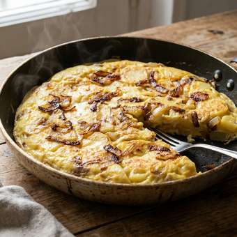 Featured mobile: Julia, uma avó cozinheira de 86 anos: “Para a omelete de batata, eu pico a cebola pequena e frito junto com as batatas.”