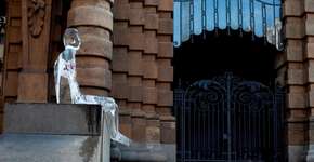 Esculturas de ‘homens de gelo’ alertam sobre a doação de órgãos