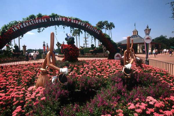 Topiarias do Epcot International Flower & Garden Festival, em 1997 