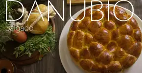 Receita de pão danubio recheado com queijo e presunto