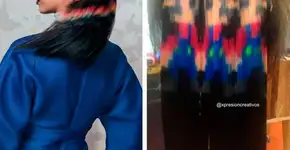 Conseguiram fazer um Mario pixelizado em uma mecha de cabelo