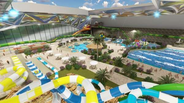 Concepção artística mostra como será o interior do Parque Aquático Gramado