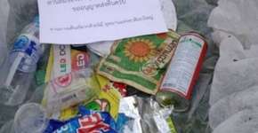 Tailândia devolve a turista lixo deixado em parque