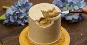 Paçoca gigante recheada para comer de colherada