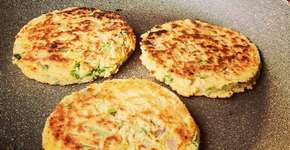 Hambúrguer de grão-de-bico com uma textura inexplicavelmente gostosa