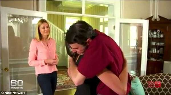 Momento de reencontro com a família do doador 