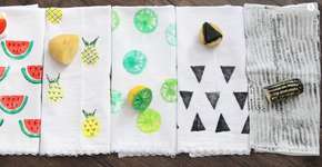 Como customizar panos de prato gastando quase nada