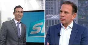 Cesar Tralli e João Doria entram em atrito em debate na Globo
