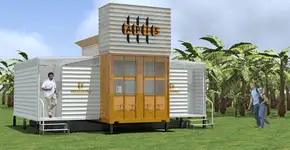 Banheiro emergencial brasileiro atende atingidos por desastre