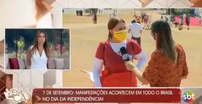 Reação de Patrícia Abravanel a um ‘fora Bolsonaro’ ao vivo no SBT viraliza