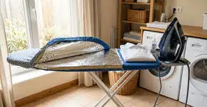 O que acontece se você colocar papel alumínio de baixo da tábua de passar roupa?