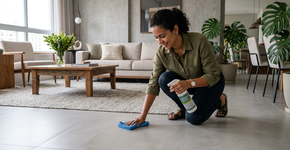 O piso de porcelanato é resistente a tudo, mas nunca o limpe com produtos multiuso ácidos