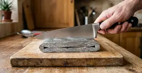 Como afiar facas cegas em apenas 1 minuto com um simples pedaço de papel alumínio