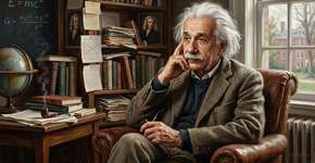 Albert Einstein, um cientista, falando com seu filho em 1900: “A vida é como andar de bicicleta: para manter o equilíbrio, você precisa continuar se movendo”