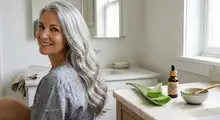 Featured side: Quais são os benefícios de aplicar babosa e óleo de rícino nos cabelos grisalhos e como fazer isso corretamente?