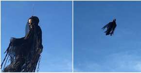 Homem constrói dementador com drone e assusta vizinhança