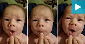 Vídeo engraçado mostra bebê interpretando canção natalina