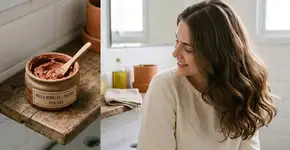 No Marrocos eles usam argila vermelha no couro cabeludo por um motivo, e é assim que aplicam do jeito certo para a raiz não ficar oleosa