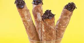 Churros feitos com Rap 10 e recheados com brigadeiro