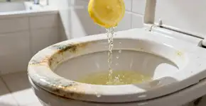 Esfregue meio limão nessas áreas do banheiro. É fácil e eficaz