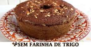 Bolo de chocolate com aveia sem farinha de trigo