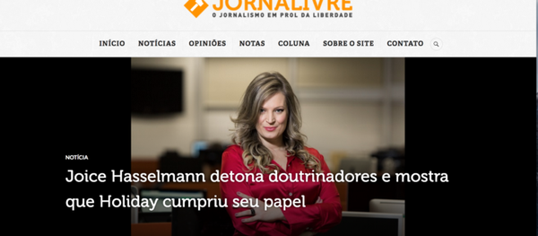 Algumas das notícias falsas disseminadas pelo JornaLivre