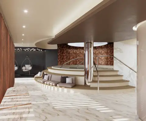 Área interna do MSC Aurea Spa, do MSC Poesia