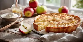 Essa torta de maçã não leva nem açúcar nem farinha e o sabor fica ainda melhor no dia seguinte