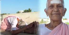 Aos 98 anos, ela tem flexibilidade de menina e dá aulas de Ioga