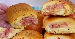 Enroladinho de presunto e queijo: perfeito para o lanche