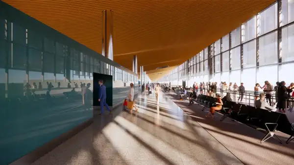 Área de embarque do novo terminal do Aeroporto de Congonhas