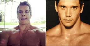 Márcio Garcia visita o passado e relembra foto todo ‘gostosão’