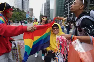 Parada LGBT na avenida Paulista 