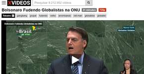 Vídeo de discurso de Bolsonaro na ONU vai parar em site pornô