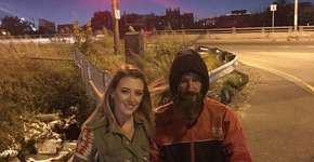 Sem-teto ajuda casal, que faz campanha para retribuir amigo